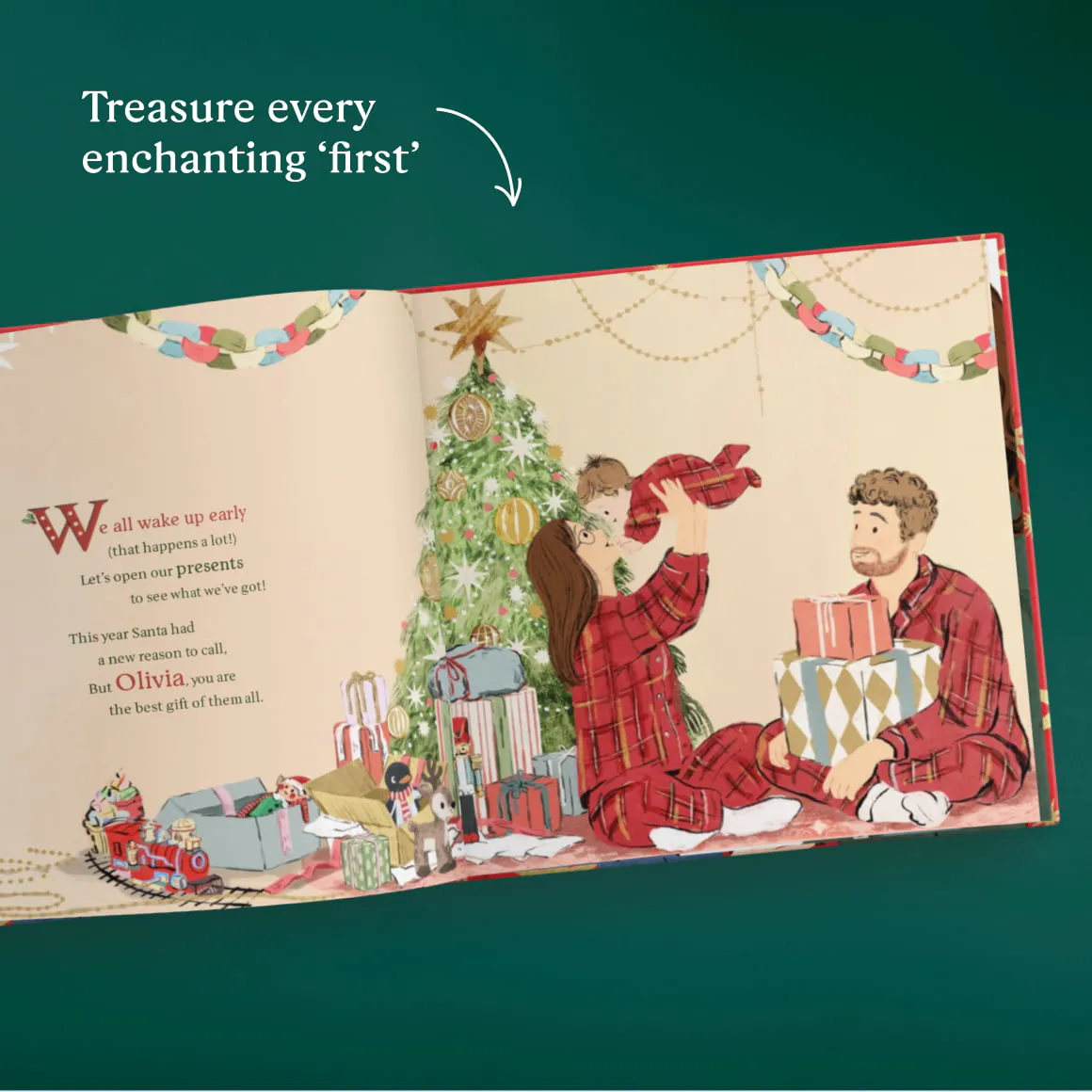 A page inside the personalised book