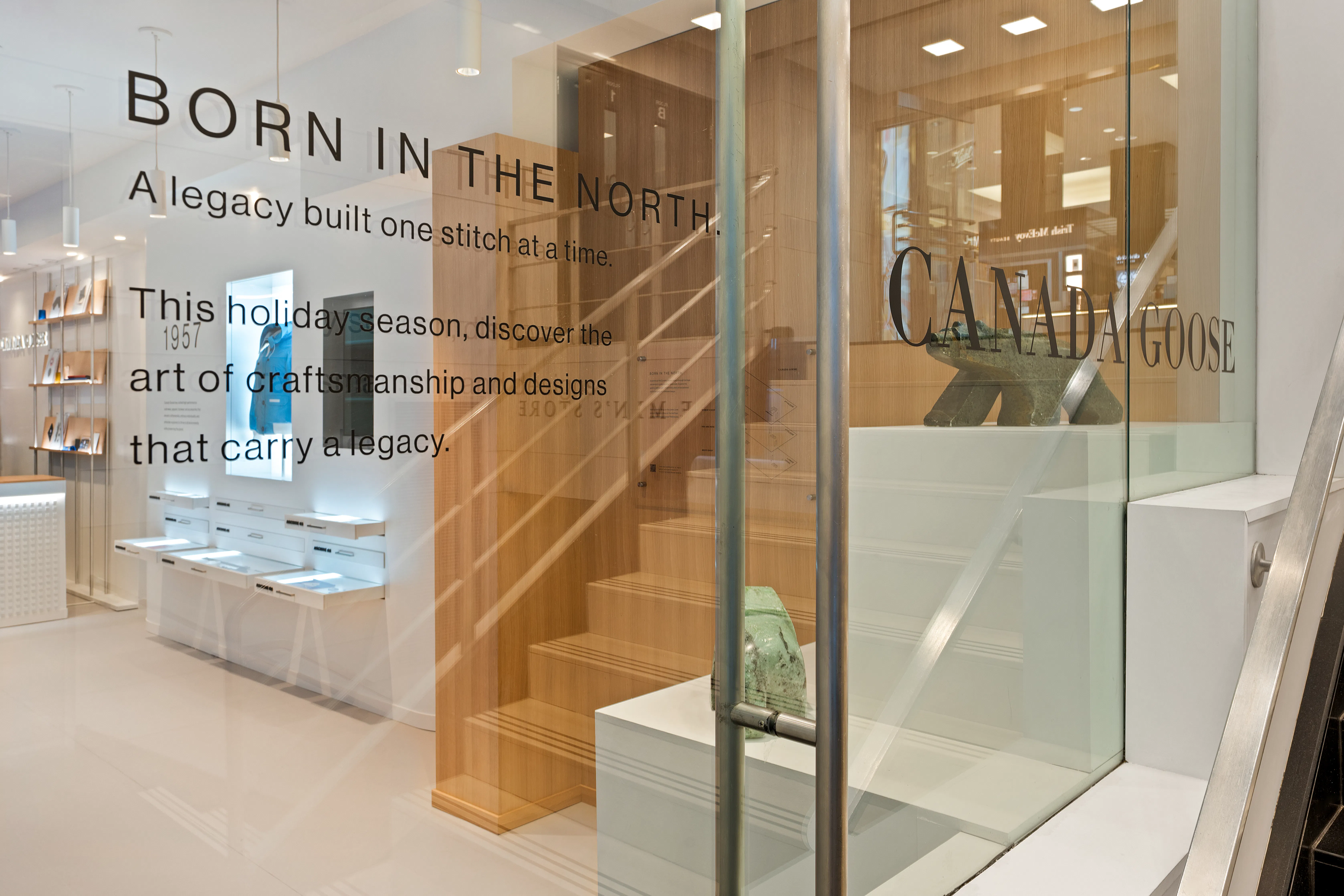 Canada Goose on the Born in the North holiday pop-up