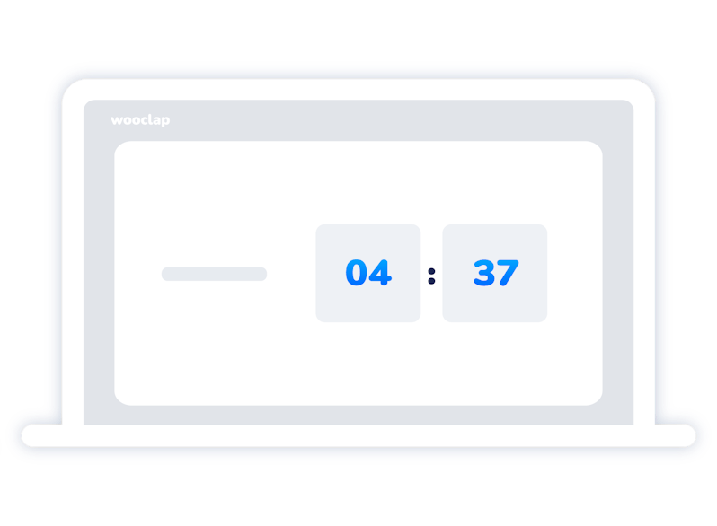 Launch a free online timer in seconds with Wooclap