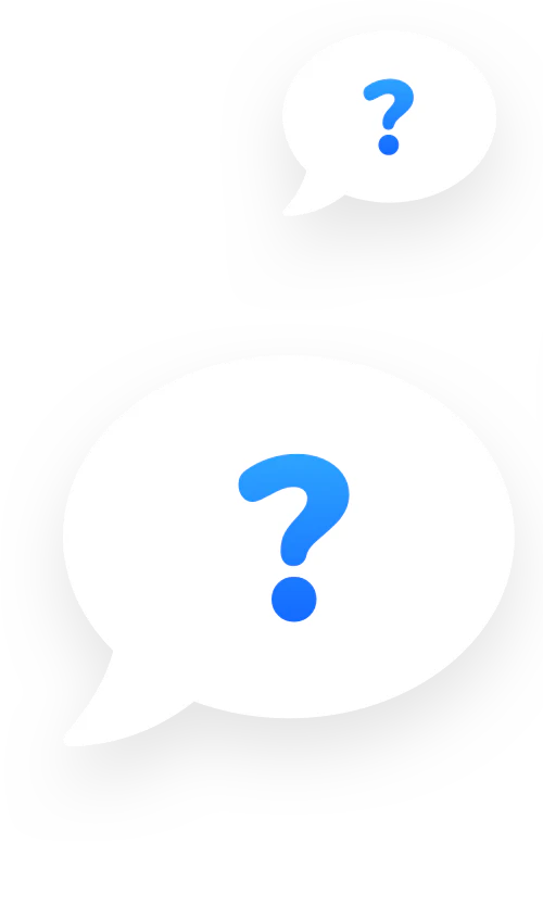 points d'interrogation dans des bulles