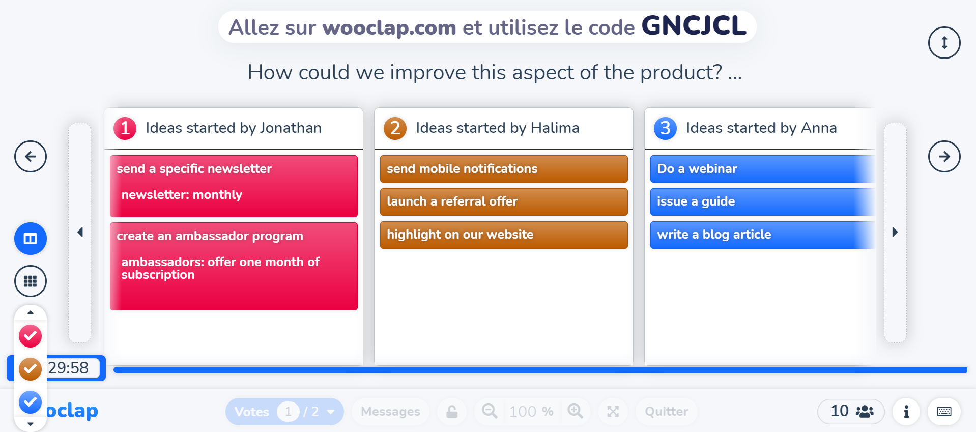 Free Wooclap templates for easy content creation
