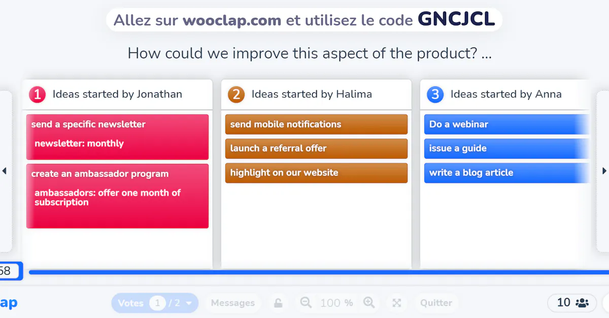 Wooclap Example Free Wooclap templates for easy content creation