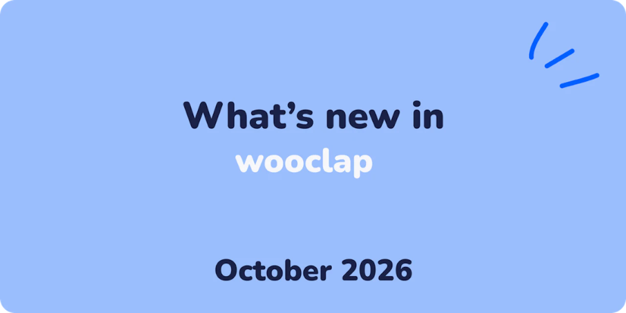 What's new in Wooclap