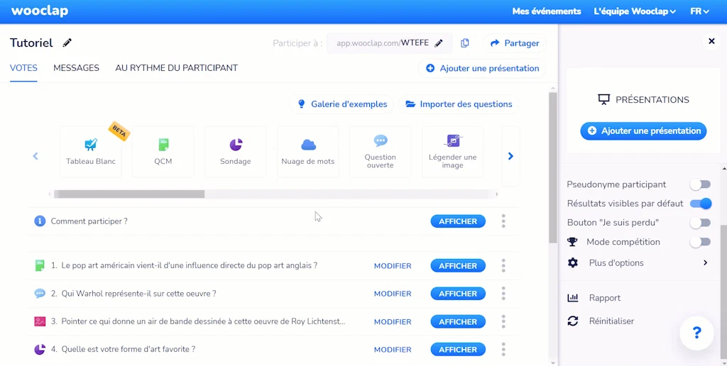 Meilleure alternative à Kahoot : Testez gratuitement Wooclap