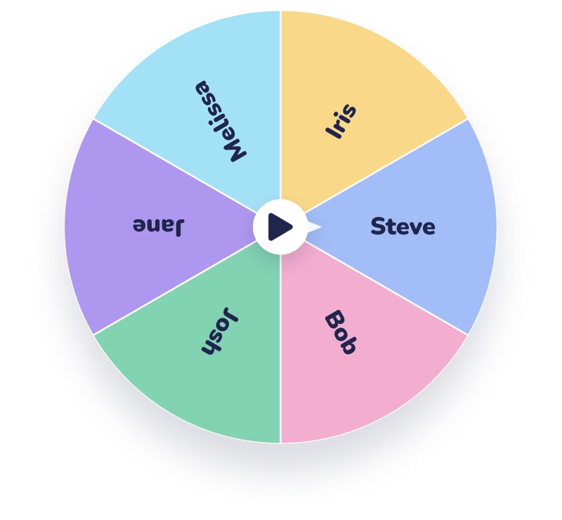 Roue des prénoms pour un tirage au sort en ligne équitable.