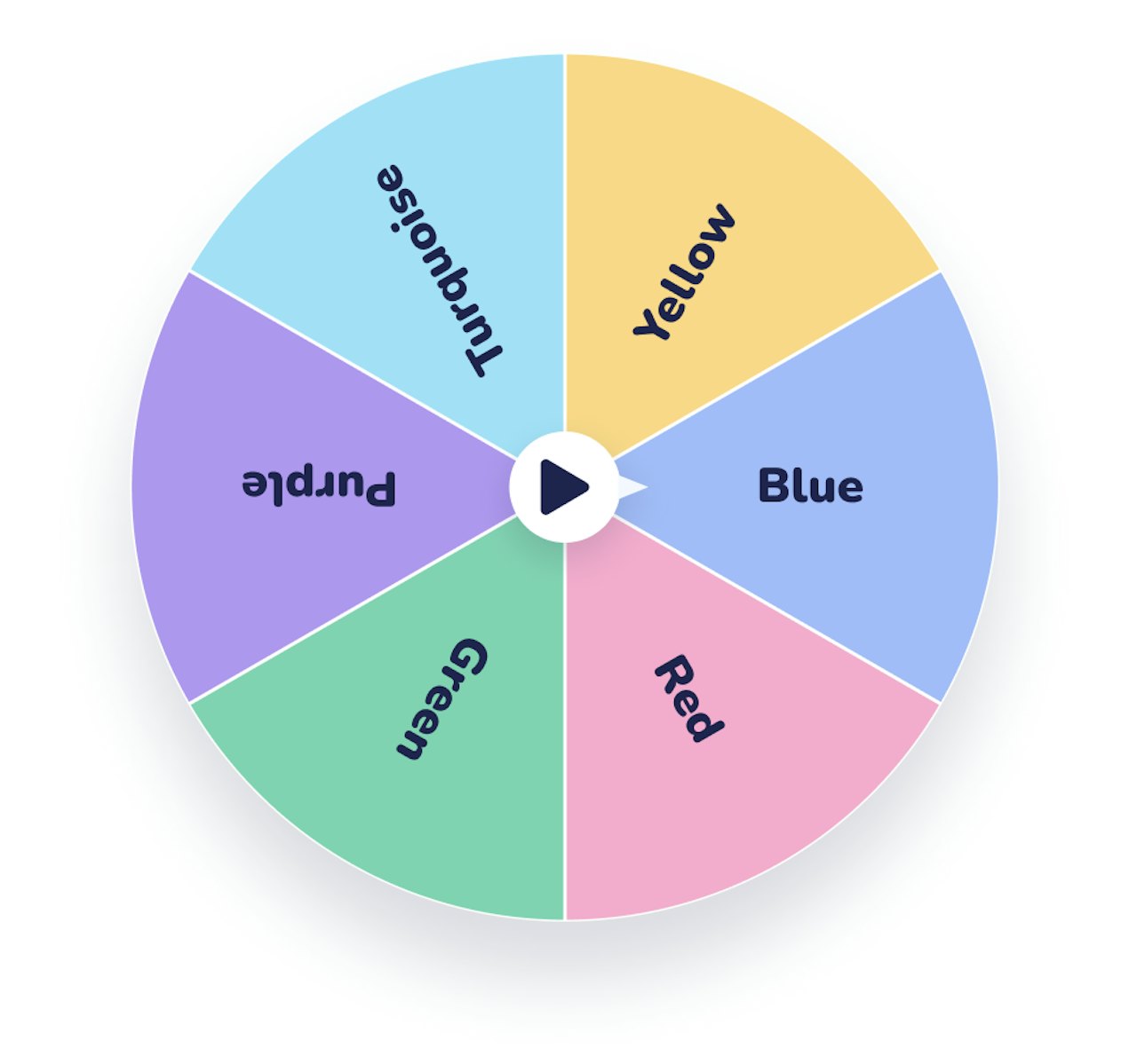 Select a random color with this wheel to energize group activities and challenges