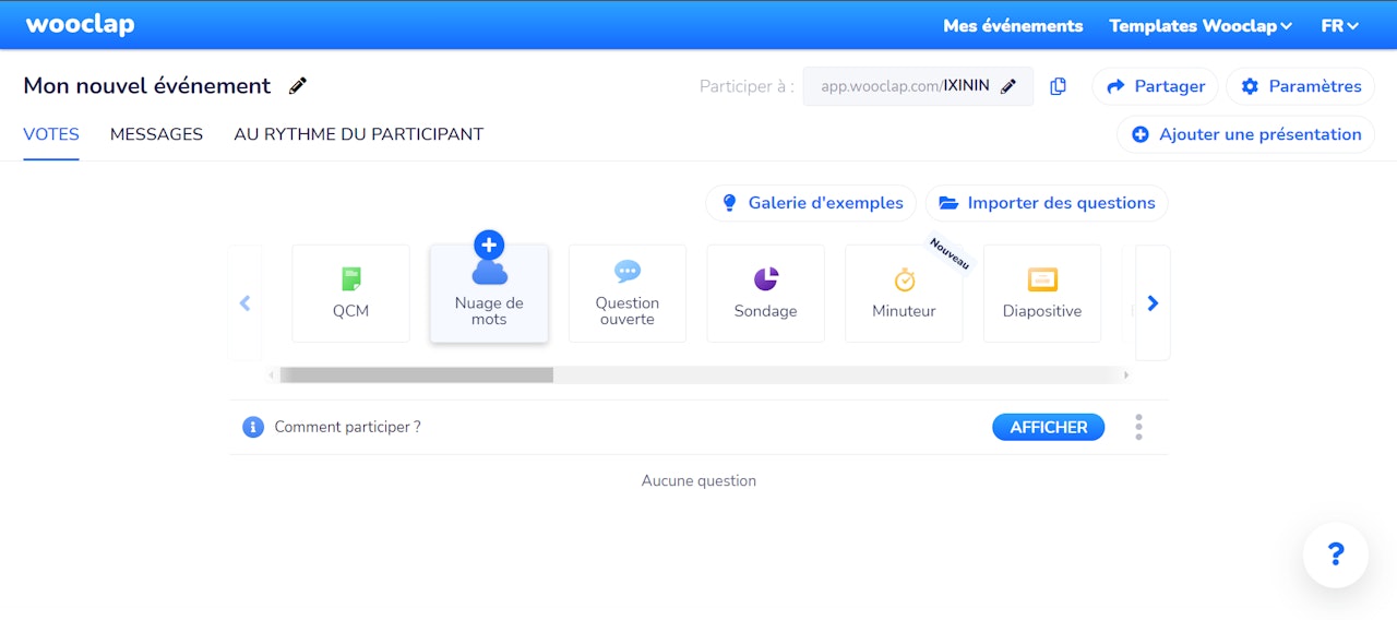 click on "create a word cloud"