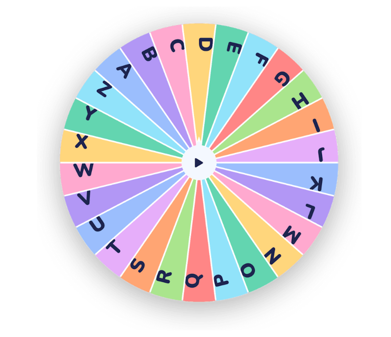 Select a random letter with this wheel