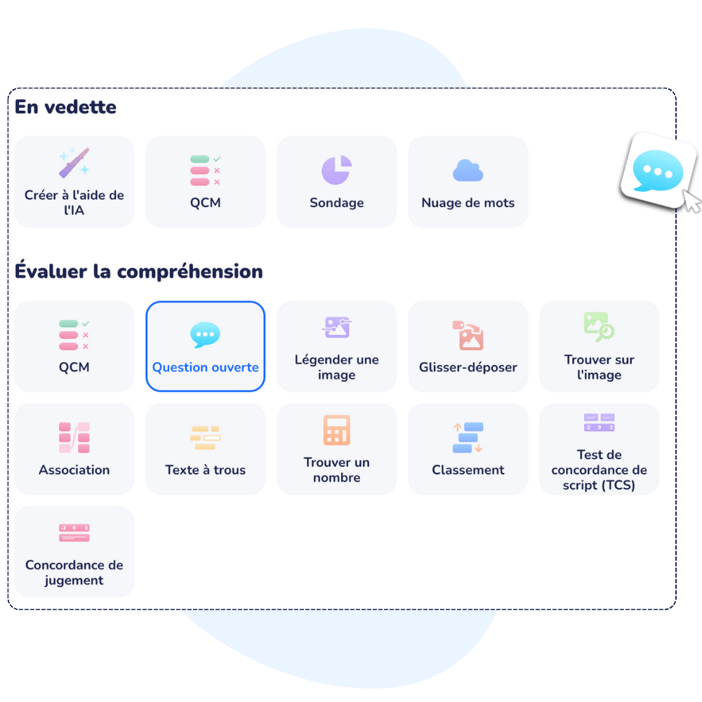 Créez votre questionnaire dans l’app Wooclap