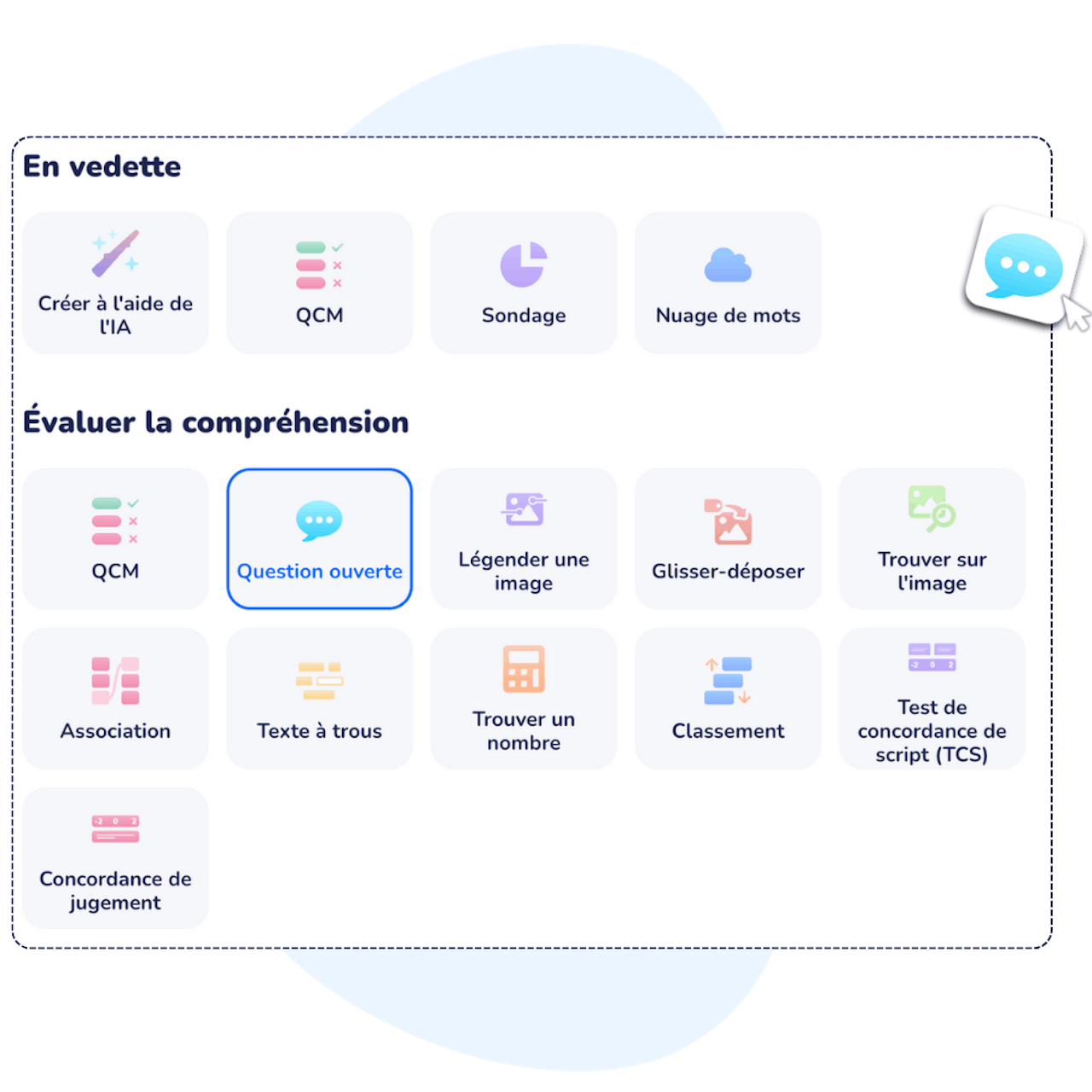 Créez votre questionnaire dans l’app Wooclap