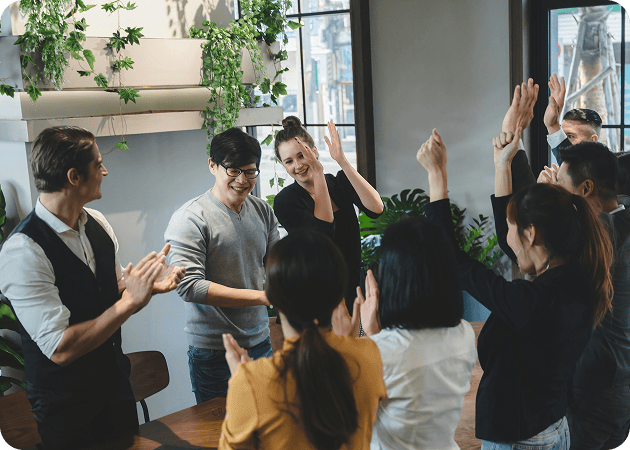 employees at an office