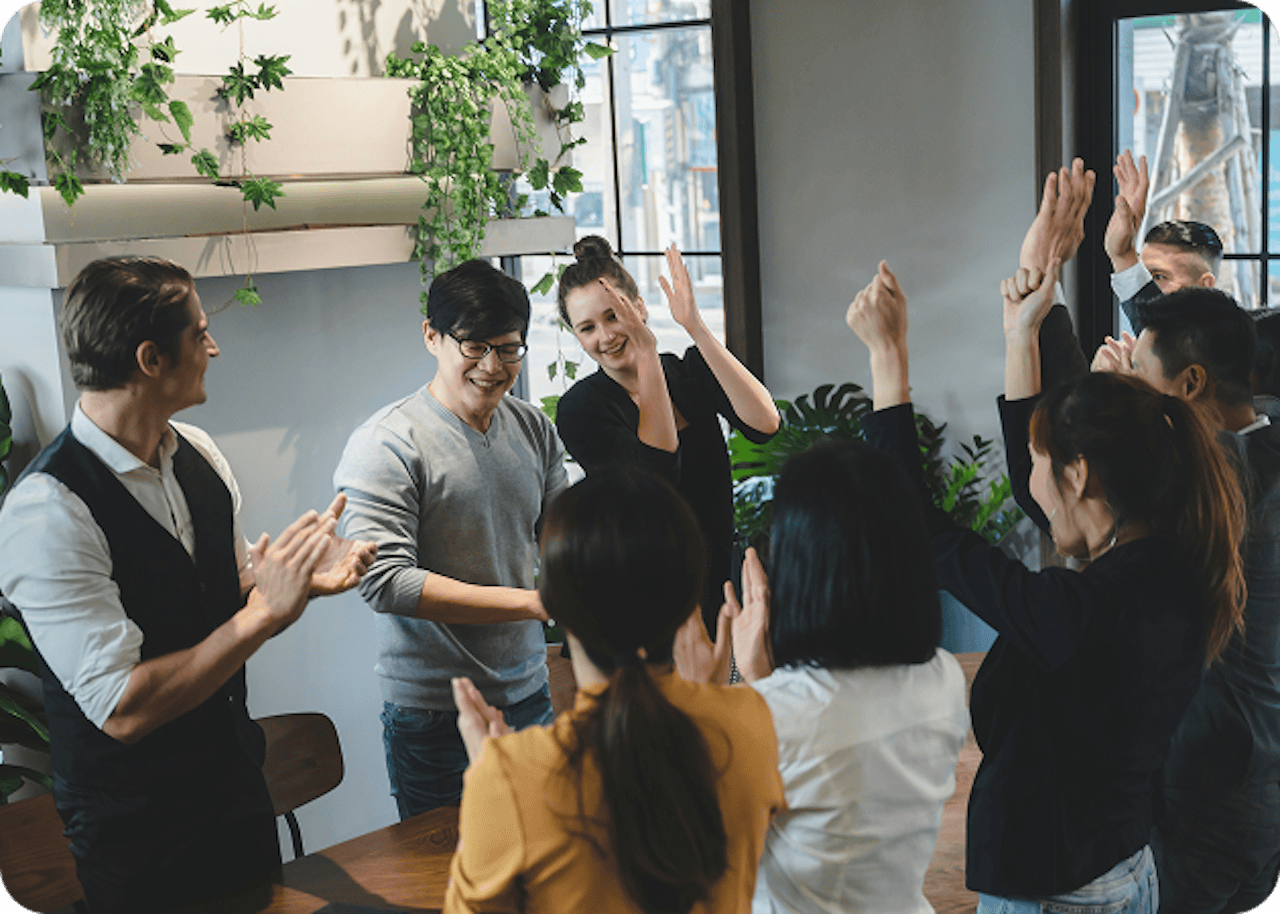 employees at an office
