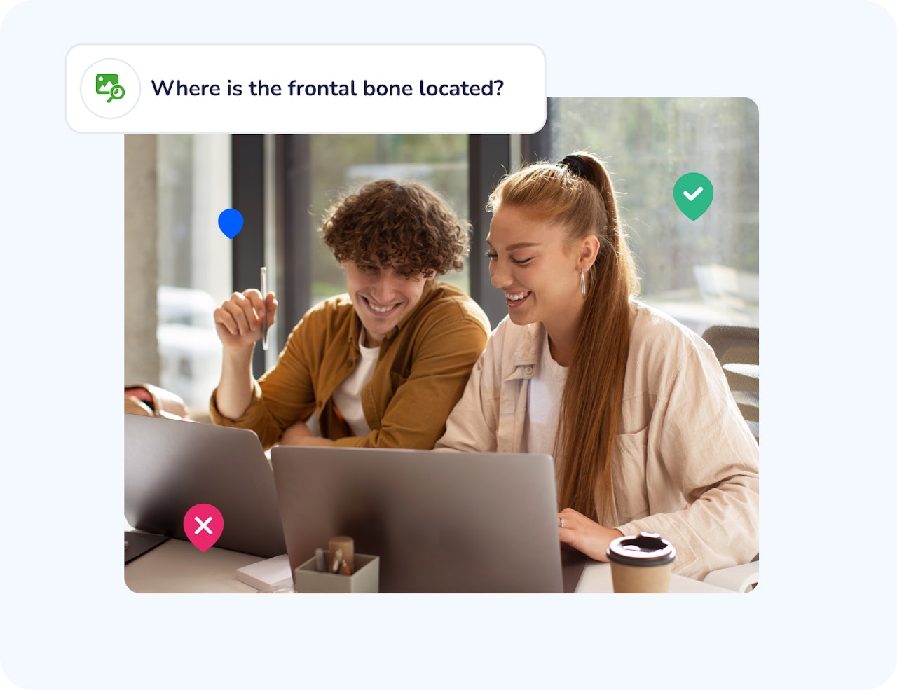 students find on an image