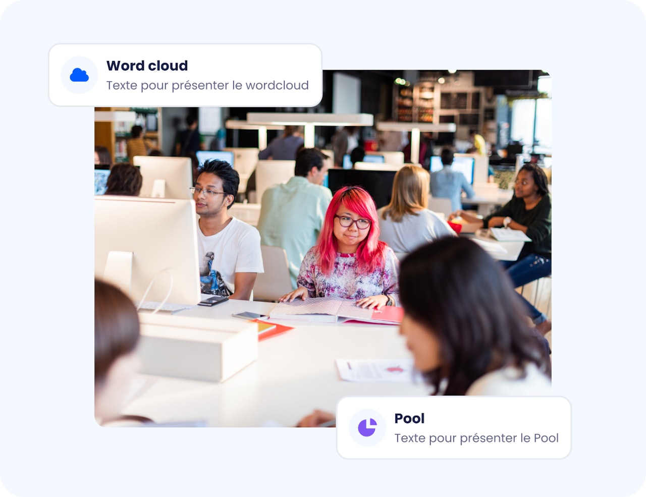 students are working