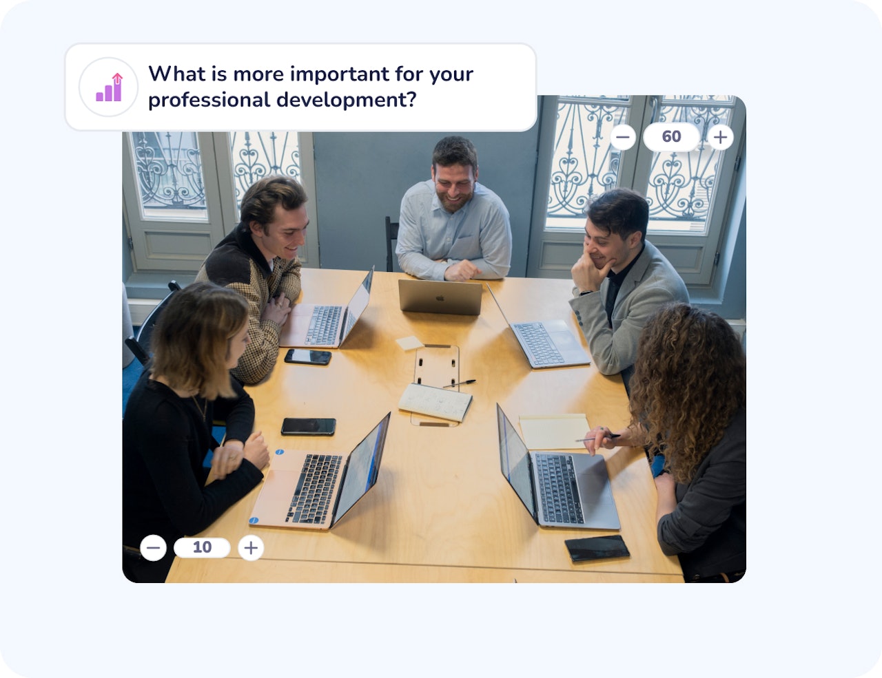 Menschen in einer Besprechung priorisieren