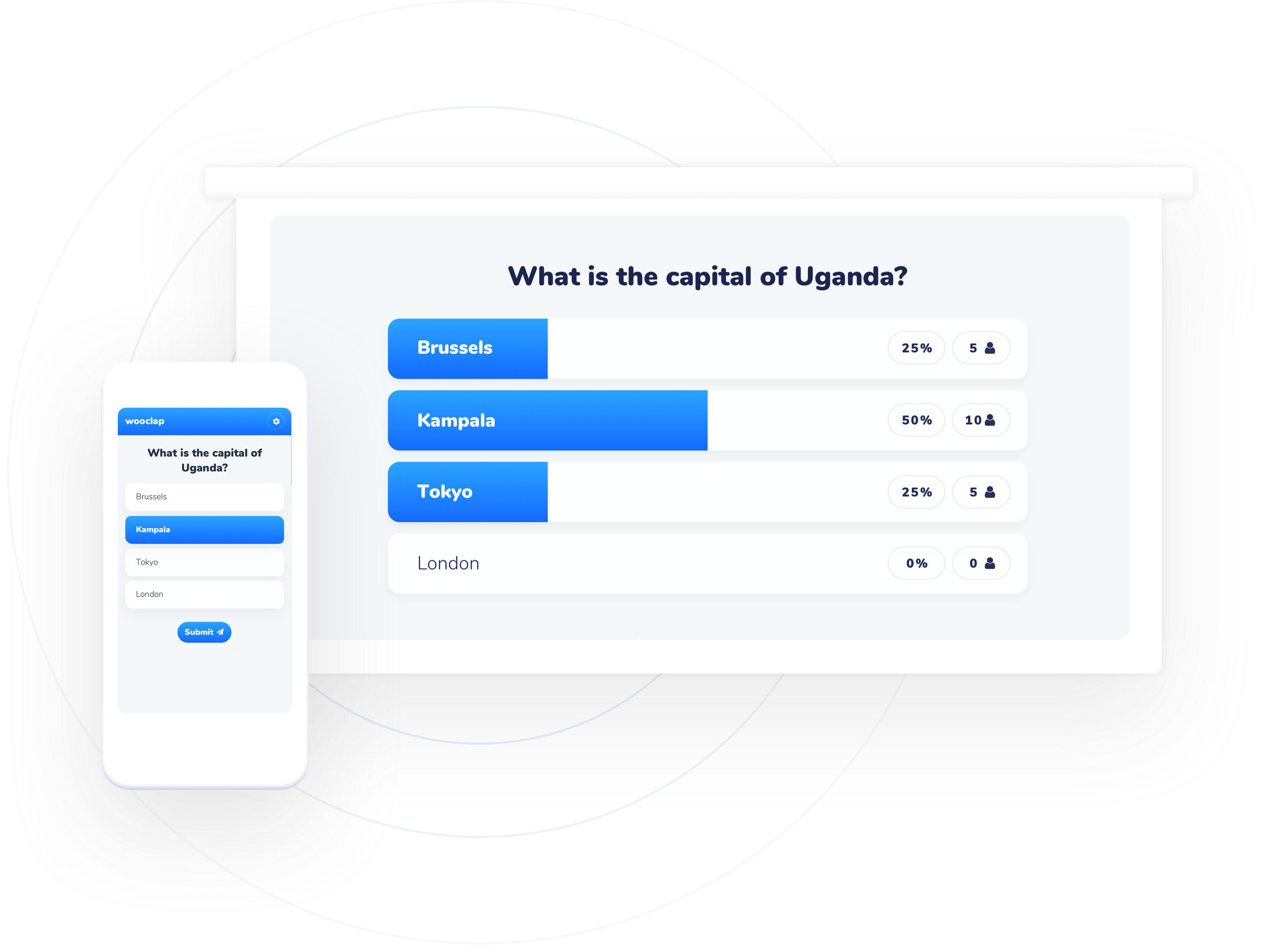 Live MCQ and Poll Test your audience members!