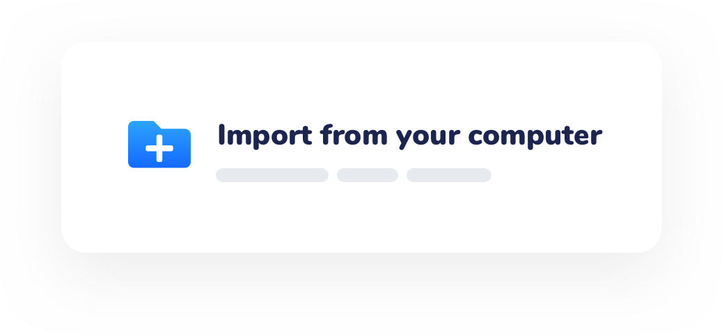 import from your computer