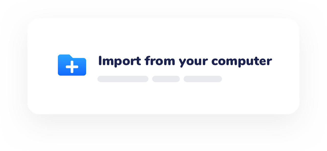 import from your computer