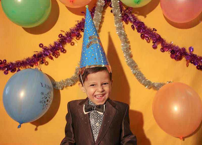 kid celebrating his birthday