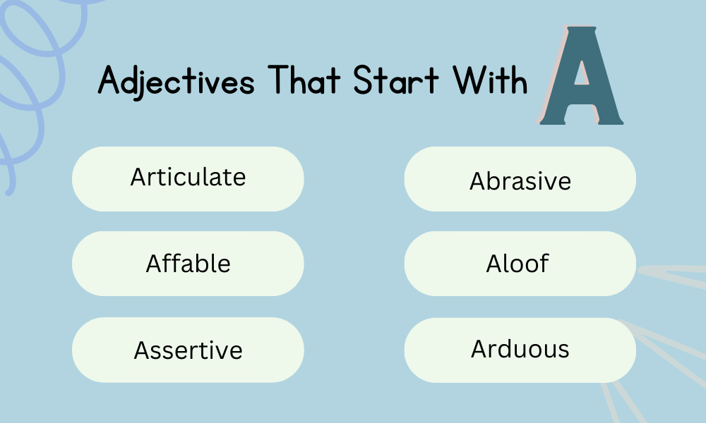 Adjectives For The Letter A