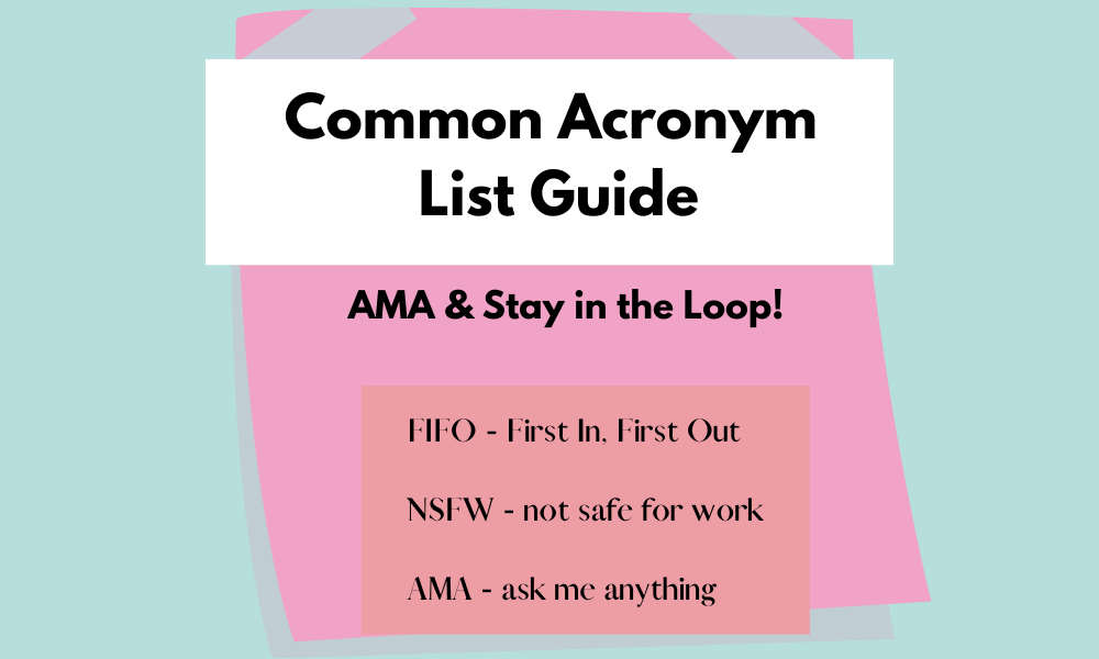 List of Common Acronyms