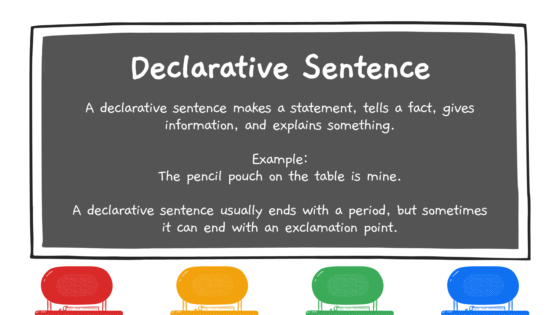 declarative sentence examples with pictures