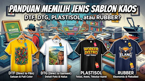 Panduan Memilih Jenis Sablon Kaos Terbaik untuk Distro & Komunitas