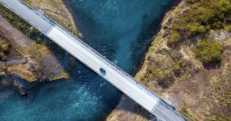 A bridge over a river in Iceland