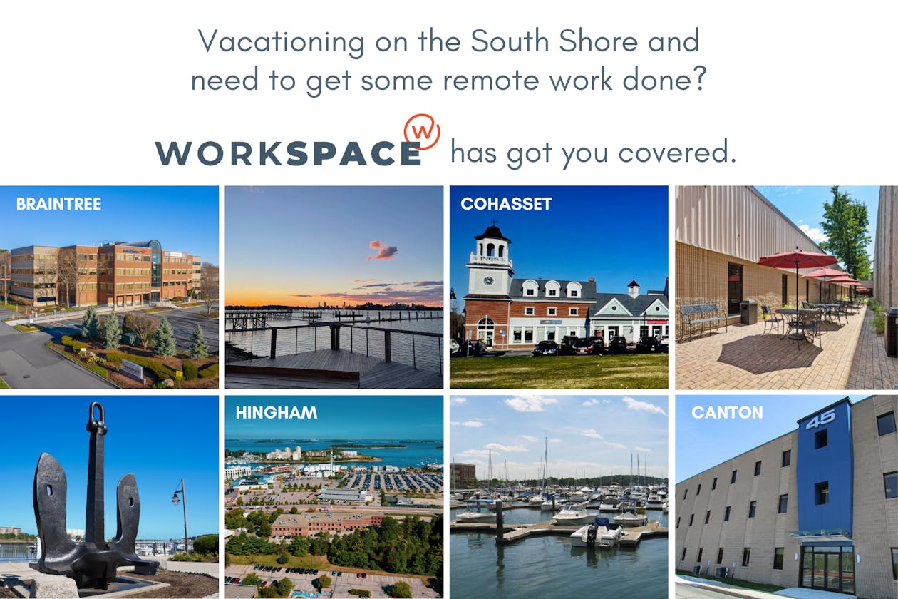 Images of the Workspace locations on the South Shore and other scenic, coastal images.