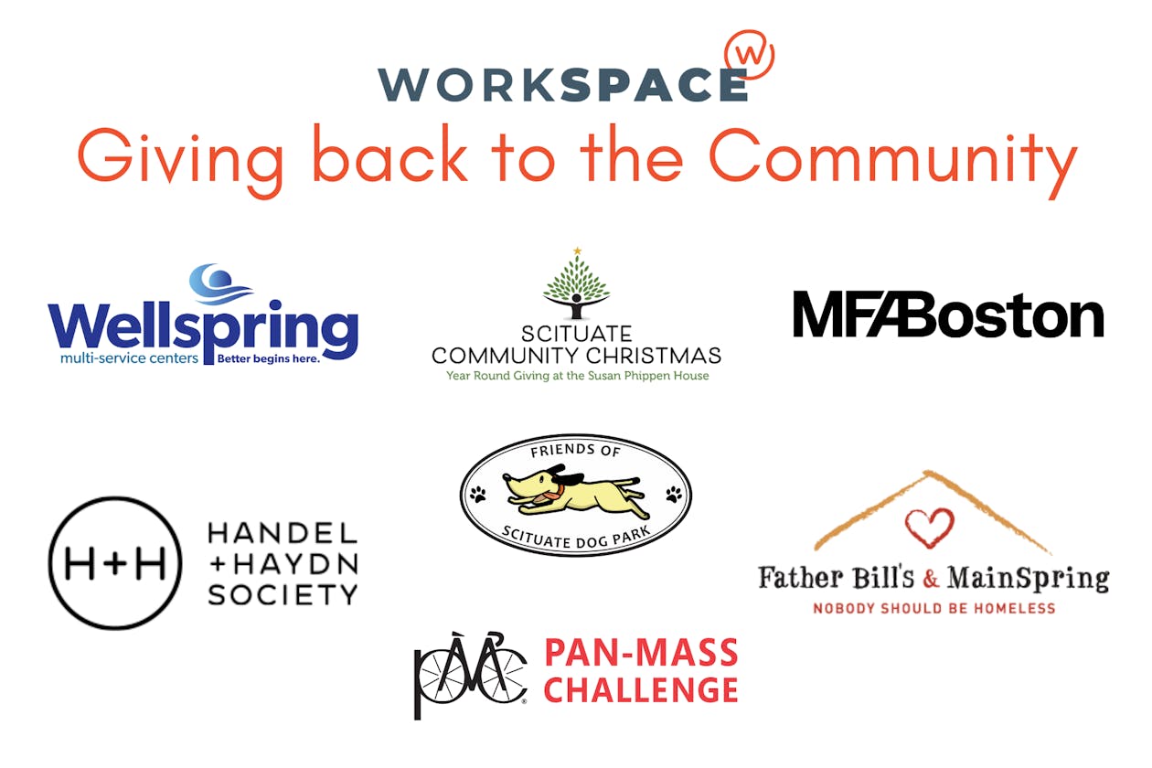 Logos of various organizations that Workspace members contribute to.