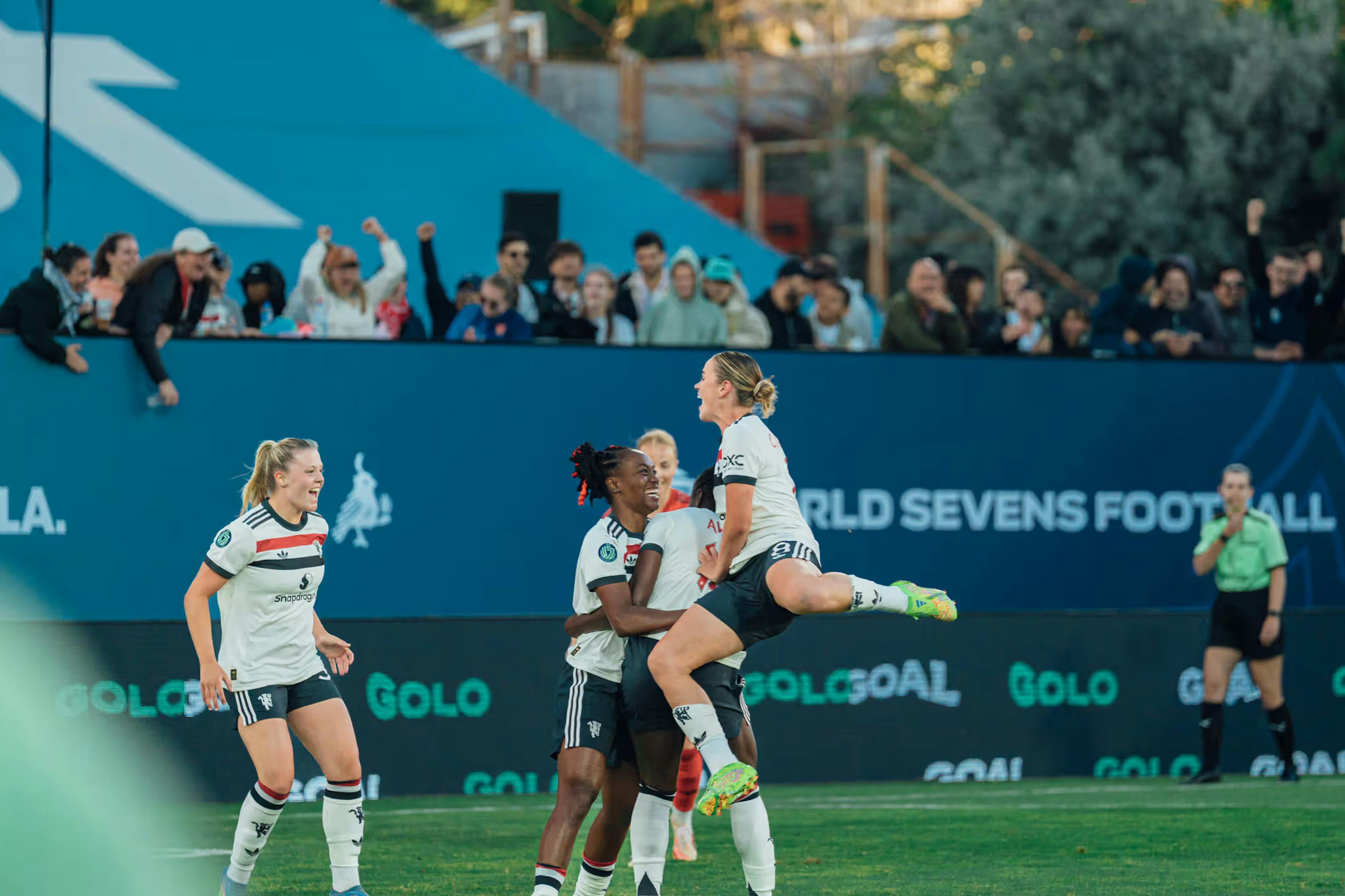 PSG Celebrating a goal at World Sevens Football Kickoff in Estoril Portugal