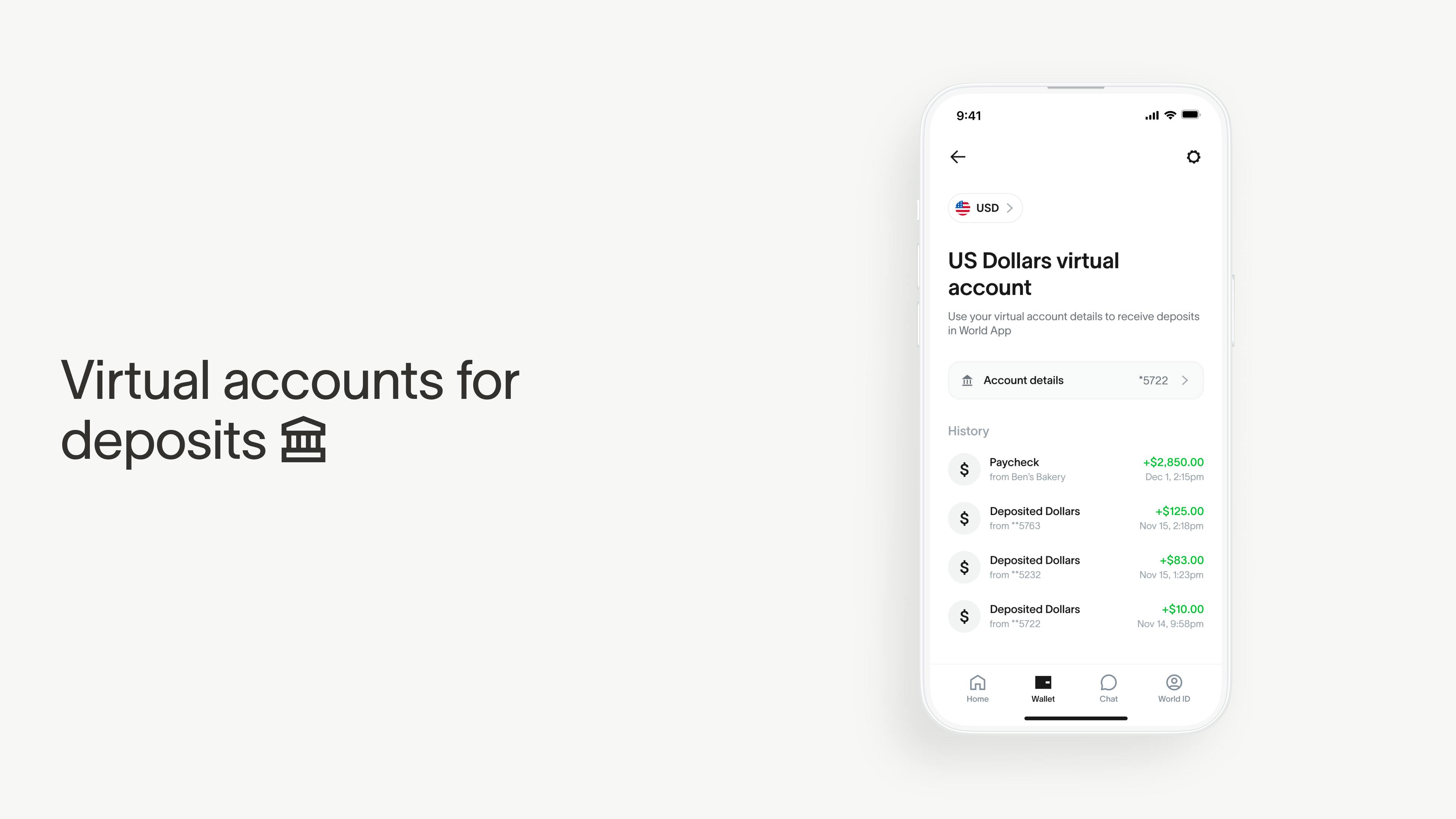 Virtual accounts, powered by Bridge, unlock direct USDC payroll and deposits