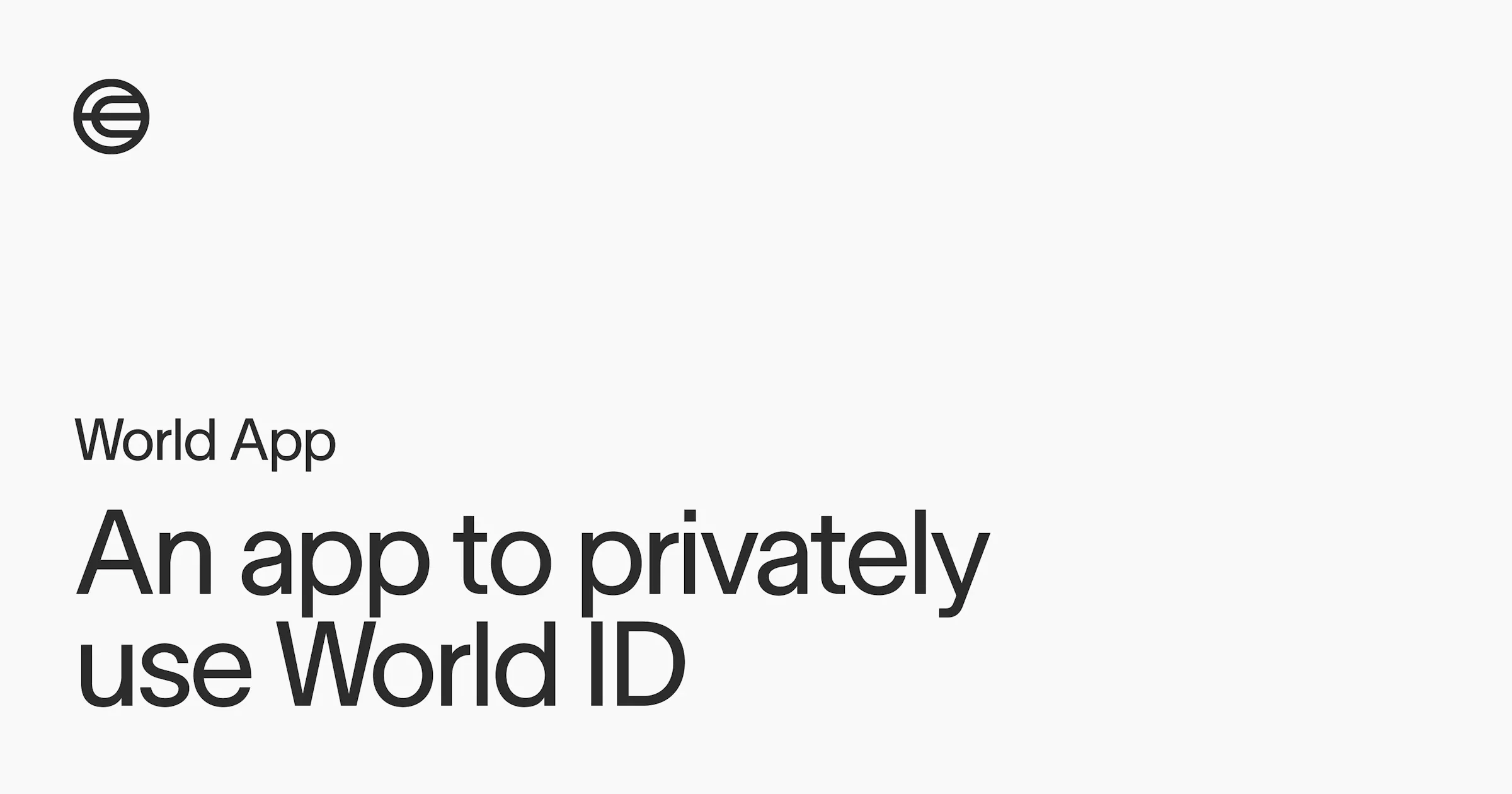 O World App da World - Fornece acesso simples e fácil à World Network.
