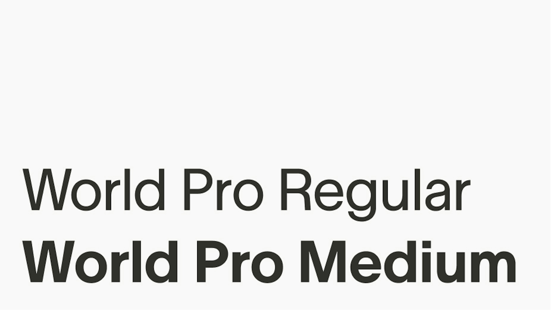World Pro Medium