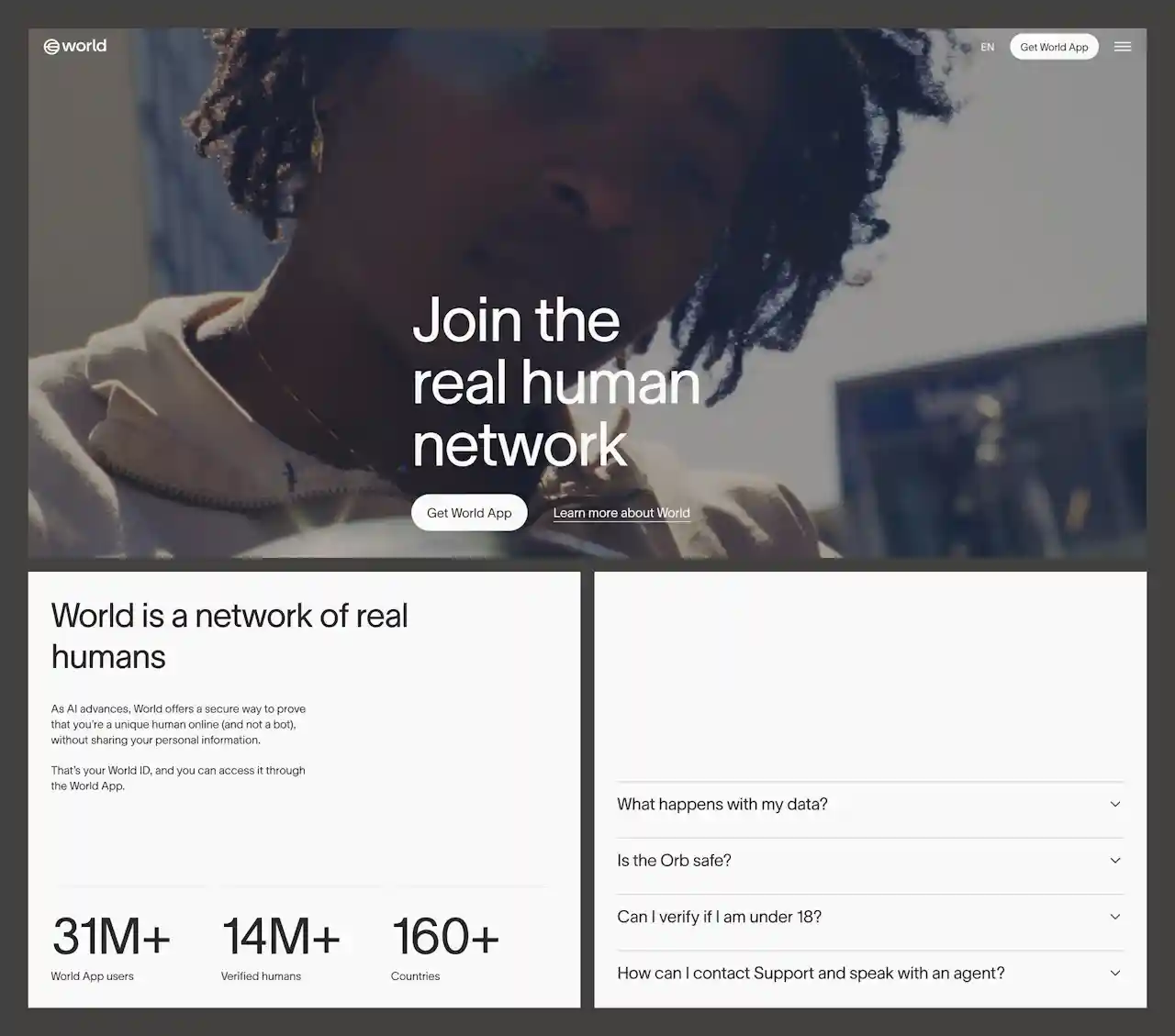 World is a network of real humans