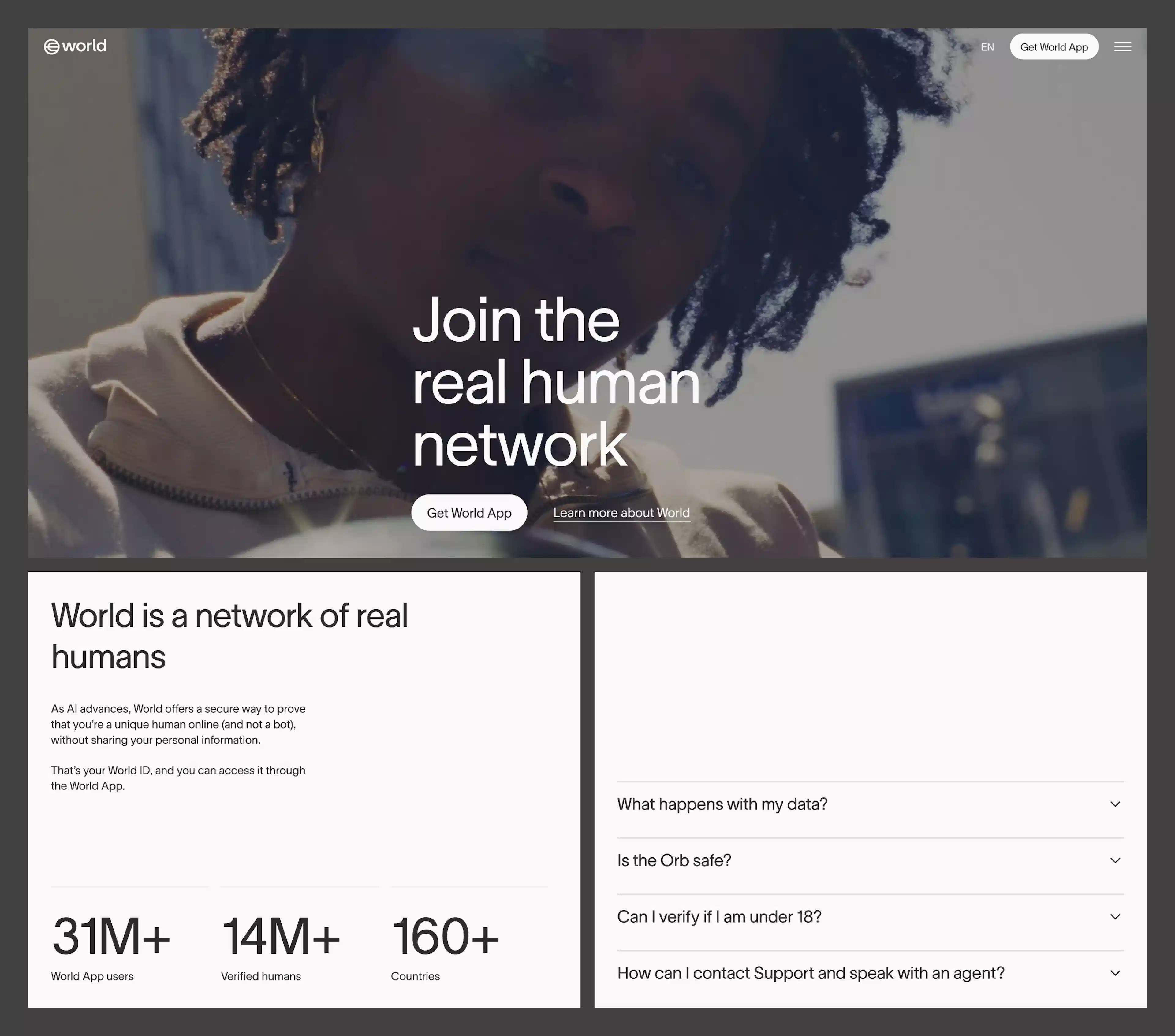 World is a network of real humans