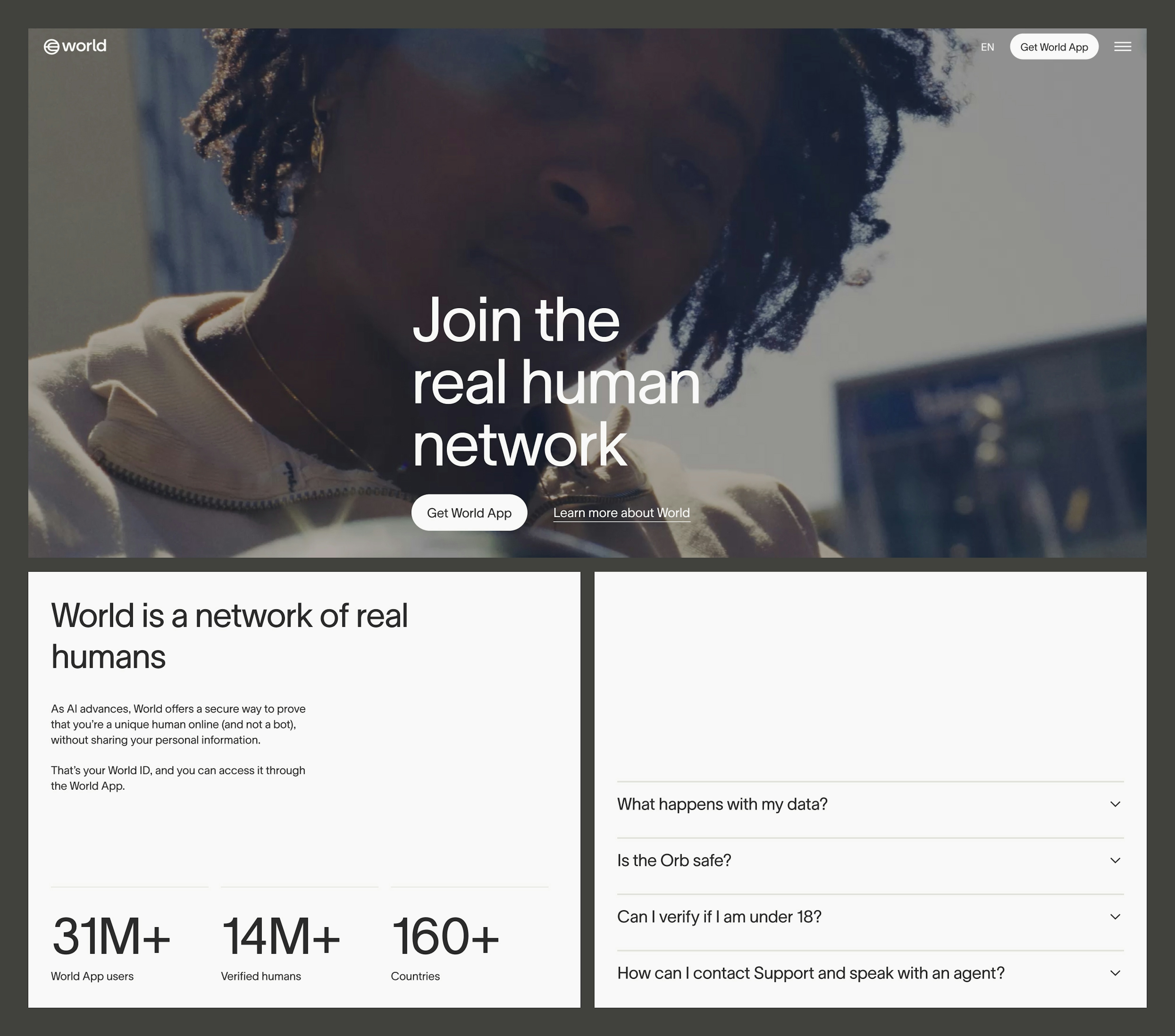 World is a network of real humans