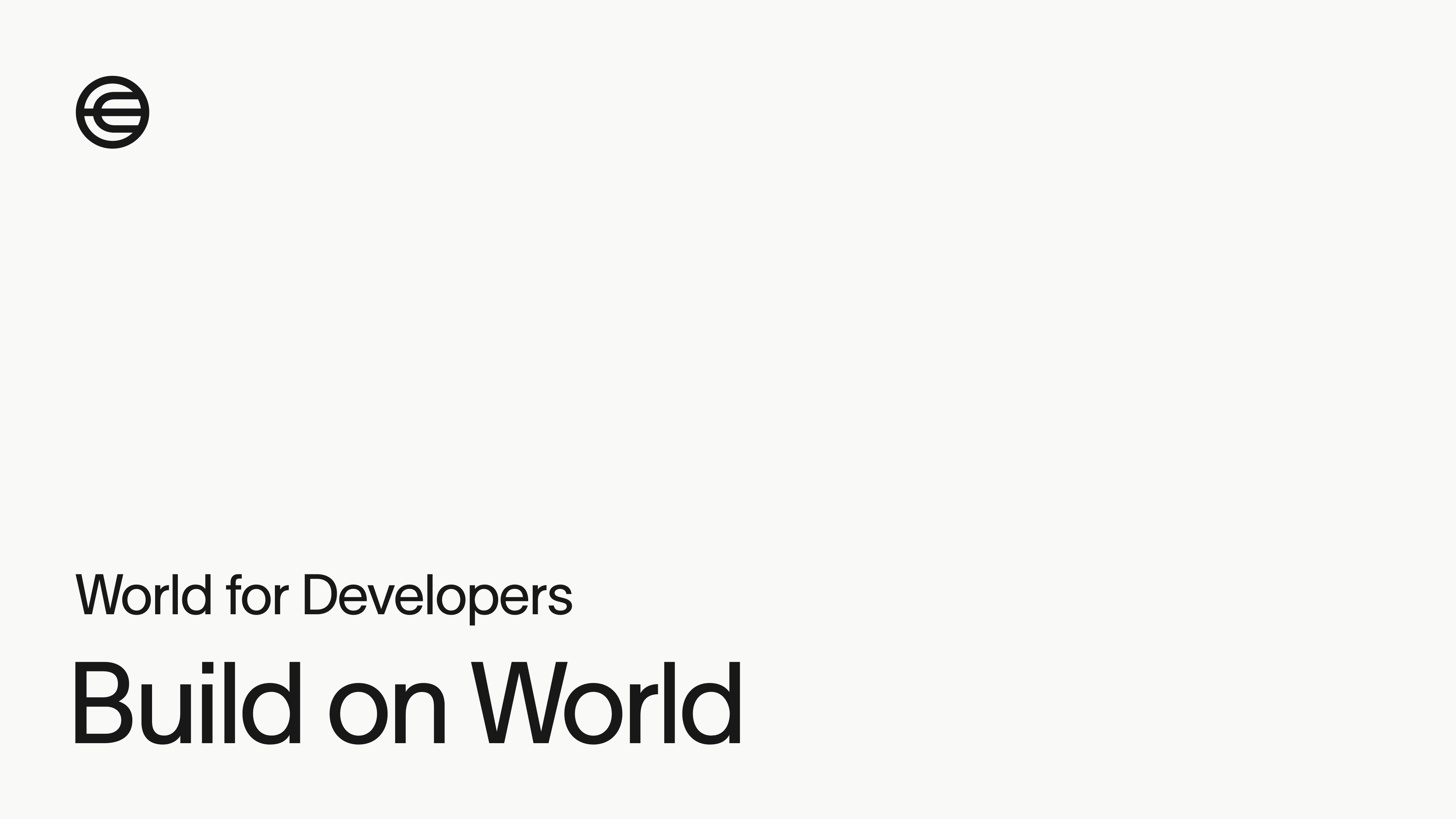 Worldで開発する