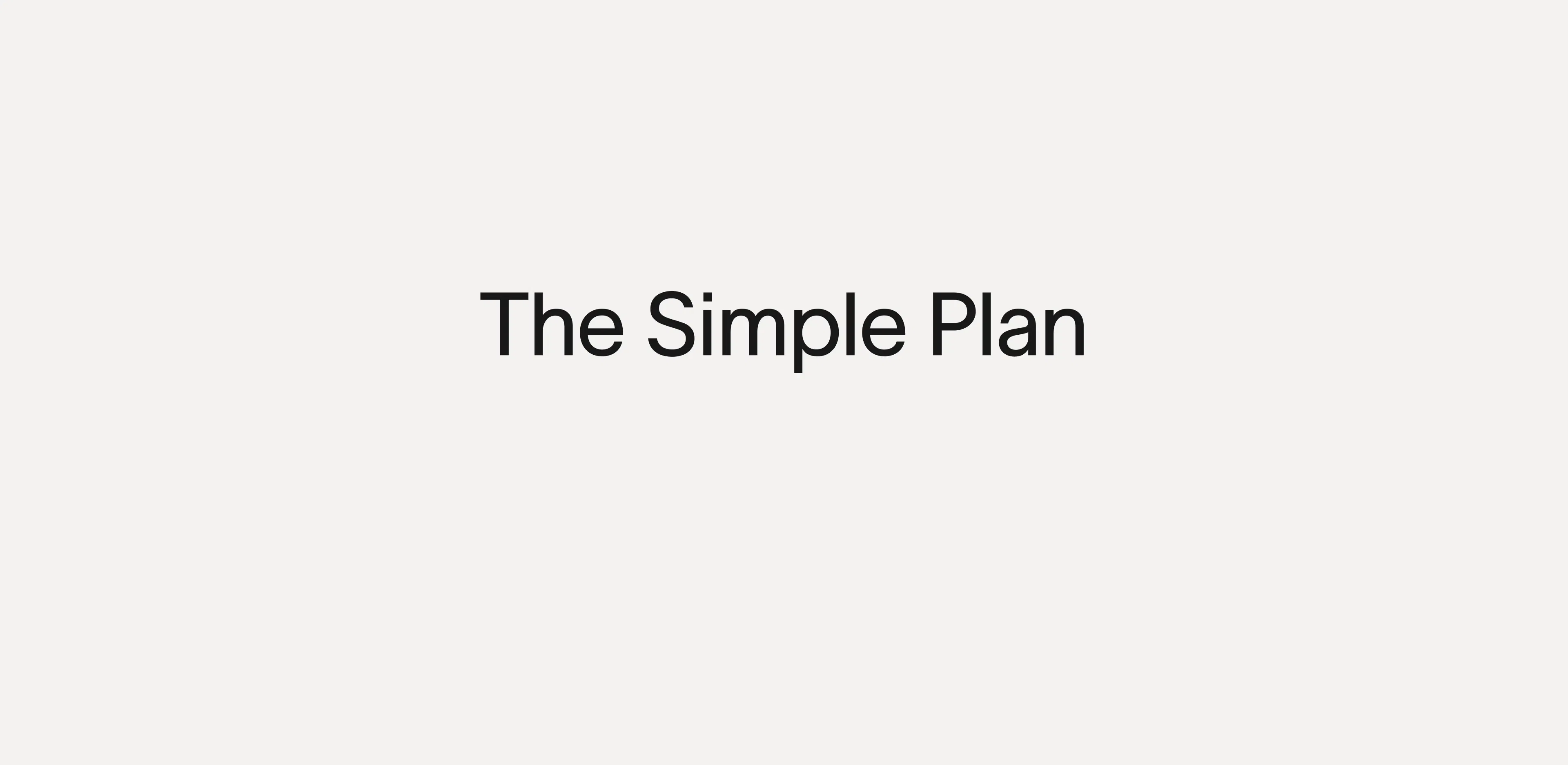 The Simple Plan