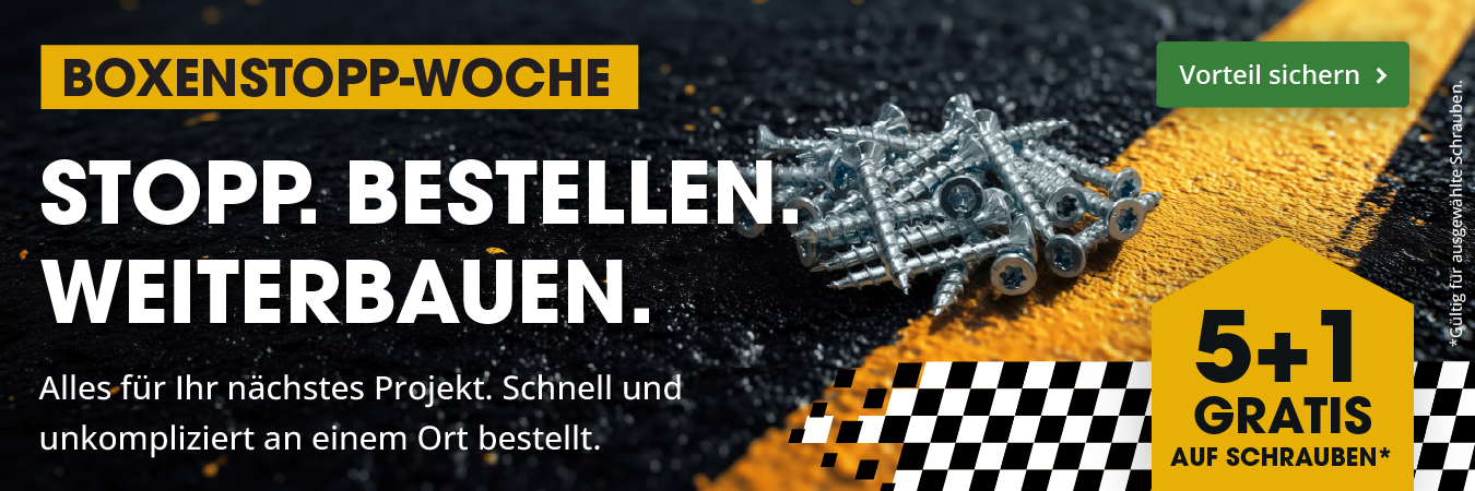 Boxenstopp-Woche 5+1 gratis schrauben