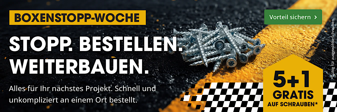 Boxenstopp-Woche 5+1 gratis schrauben