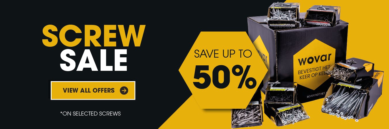 Screw sale, save up to 50% on selected screws