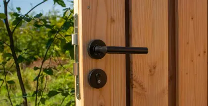 Poortslot bij schuttingdeur voor extra beveiliging