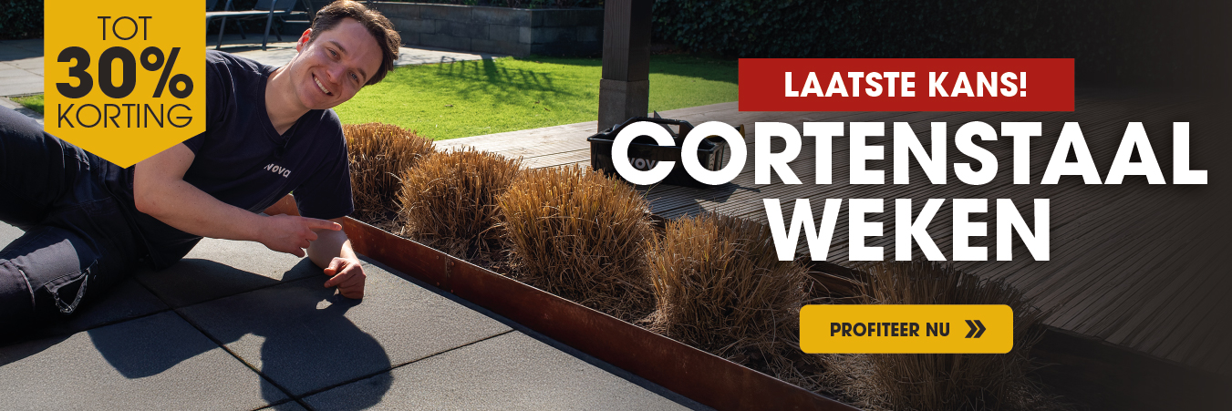 Cortenstaal weken bij Wovar tot 30% korting