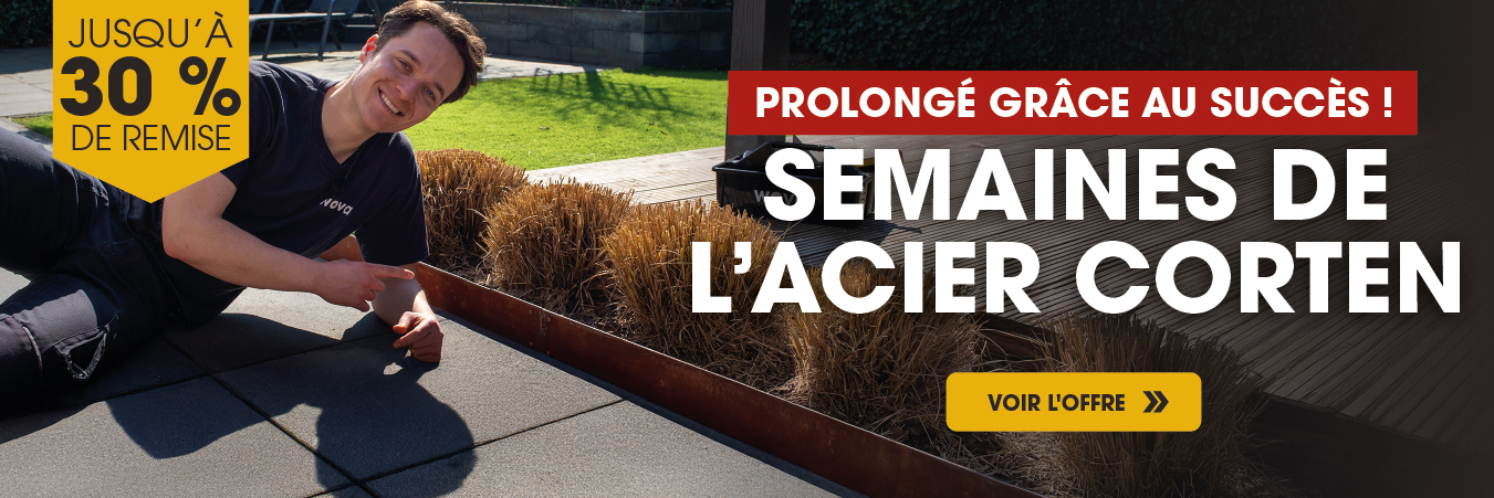 Jusqu'à 30 % de réduction sur l'acier Corten chez Wovar