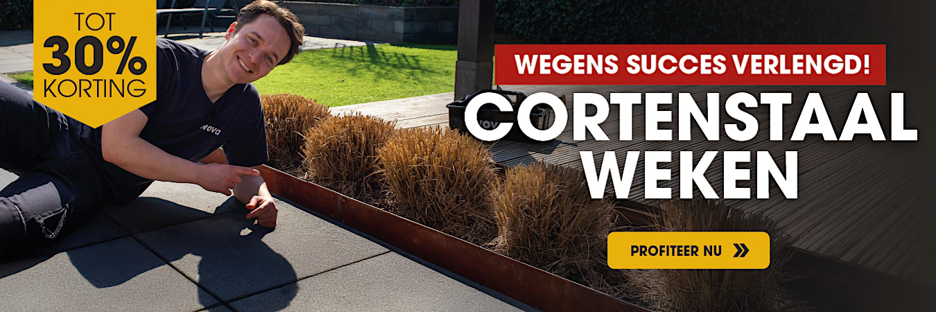 Cortenstaal weken wegens succces verlengt, tot 30% korting