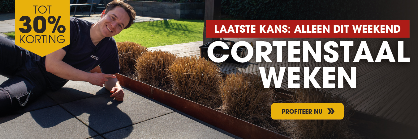 Laatste weekend cortenstaal weken, tot 30% korting
