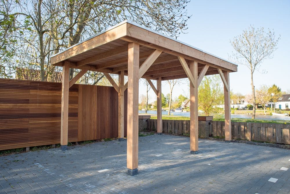 Carport van hout bouwen