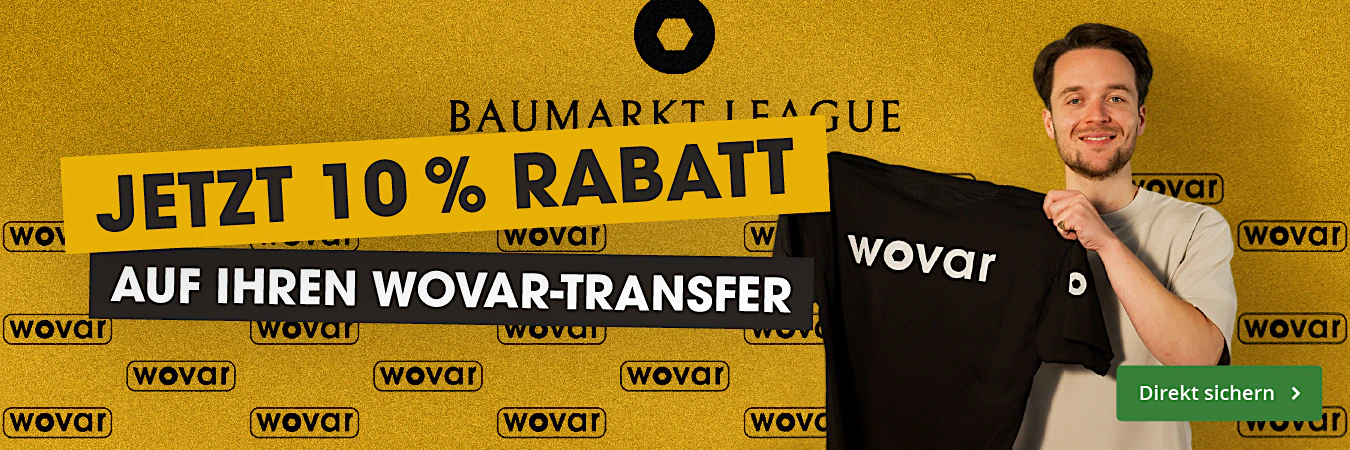 Führen Sie eine Überweisung an den führenden Online-Baumarkt durch