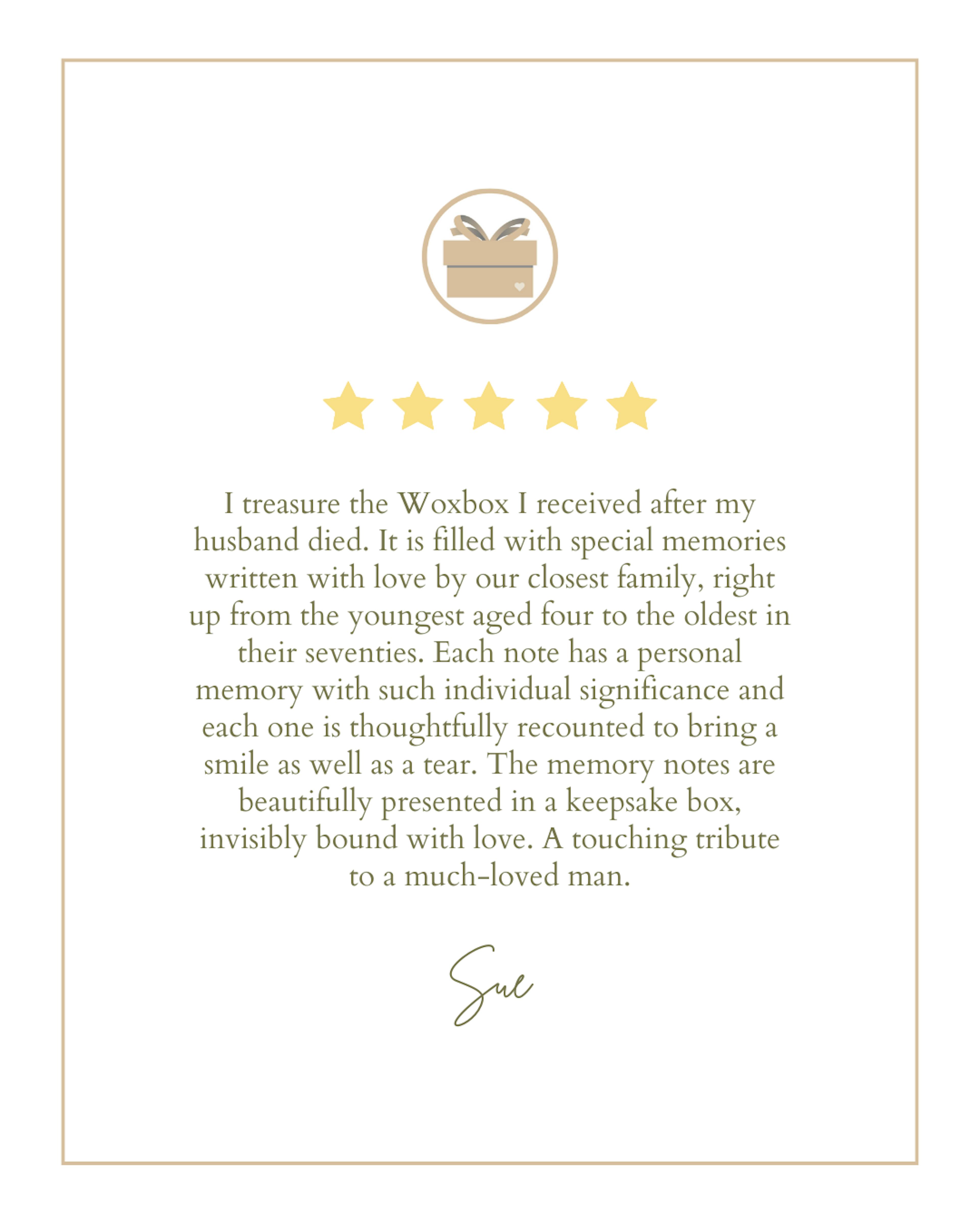 Testimonial from a Woxbox Customer